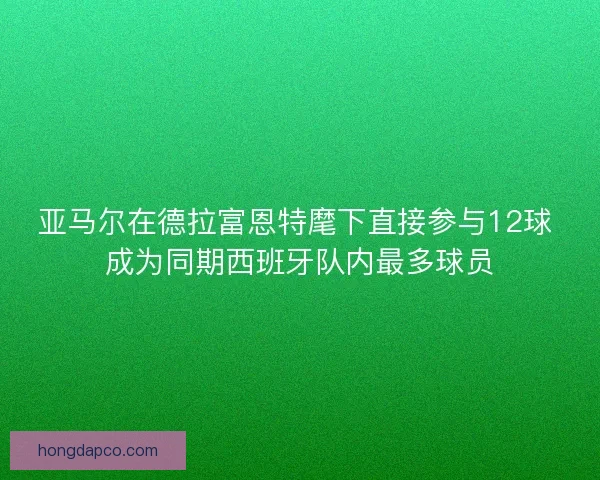 亚马尔在德拉富恩特麾下直接参与12球 成为同期西班牙队内最多球员